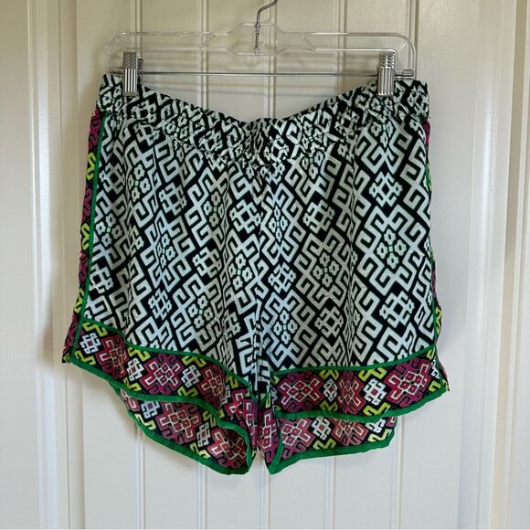 Crow & ivy women’s shorts‎ petite large green pink - Picture 2 of 8